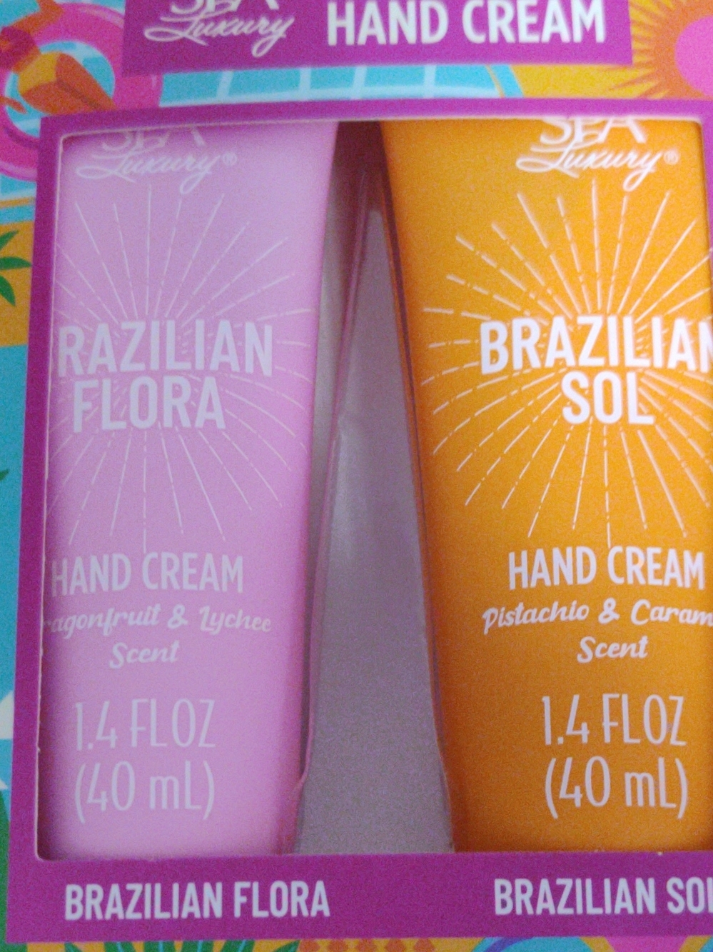 Brazilian Flora & Brazilian Sol Hand Cream Duo — Pink & Orange